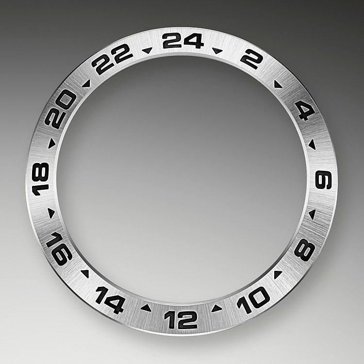 Bisel 24 horas Reloj Rolex Explorer II de acero Oystersteel y esfera negra en Grassy