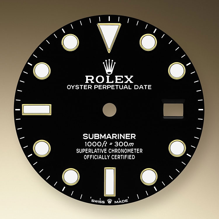 Esfera negra Rolex Submariner en Grassy