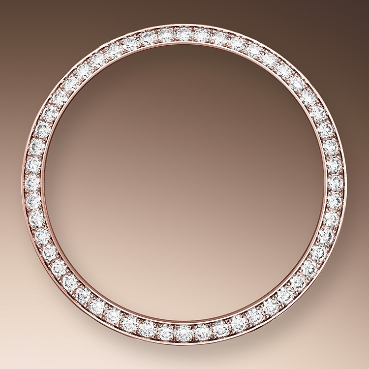 DIAMOND-SET BEZEL Rolex Day-Date 36 Everose gold, diamonds and Eisenkiesel dial set with diamonds in Grassy