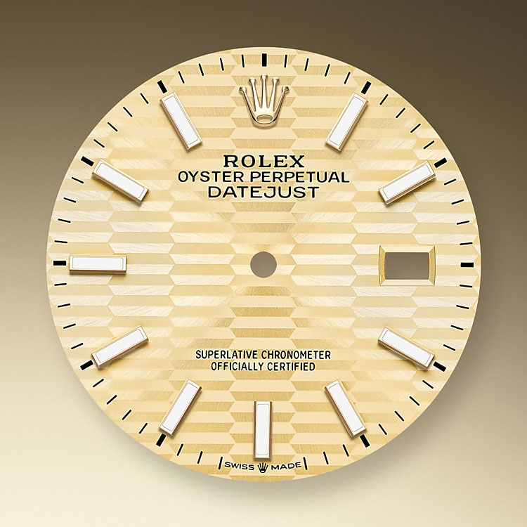 Golden dial Rolex Datejust 36 Oystersteel and yellow gold in Grassy