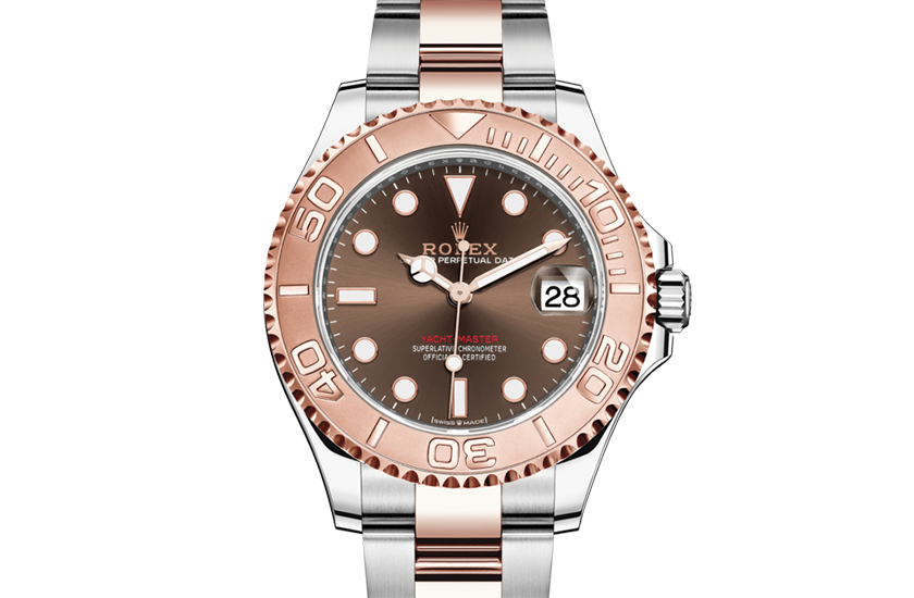 Rolex Yacht-Master 37 Oystersteel and Everose gold and chocolate dial in Grassy