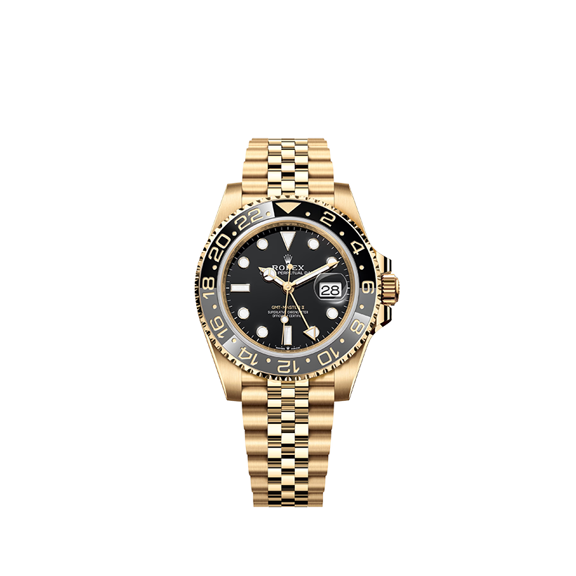 Rolex GMT-Master II Oyster, 40 mm, yellow gold in Grassy