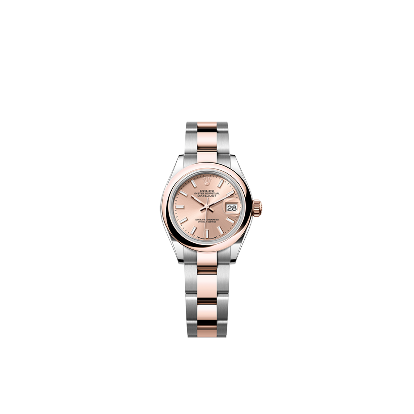 Rolex Lady-Datejust Oystersteel and Everose gold in Grassy