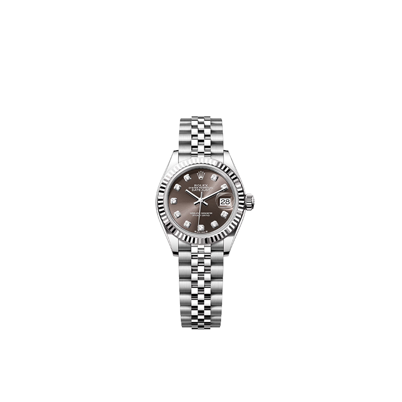 Rolex Lady-Datejust Oystersteel and white gold in Grassy