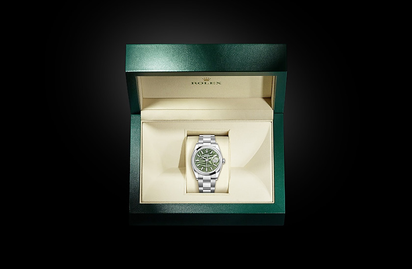 Foto Reloj Rolex Datejust 36 en su estuche Grassy