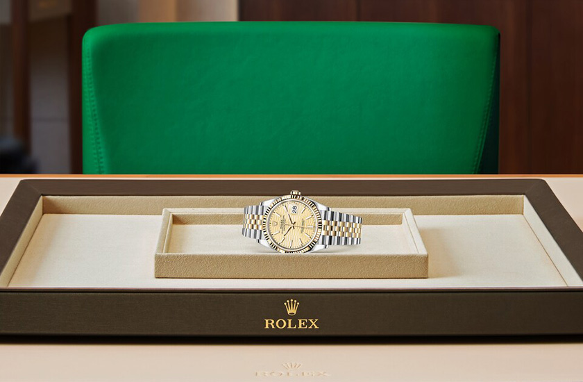 Rolex watch Datejust 36 yellow gold watchdesk in Grassy